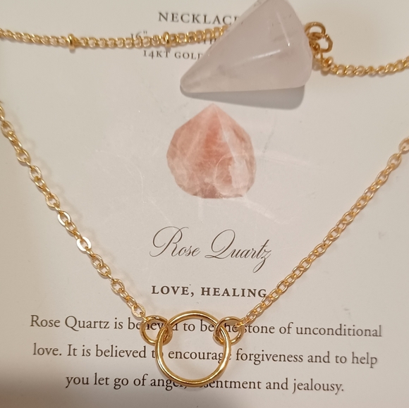 2 pc Luna Norte 14KT Gold Plated over Brass Necklaces with genuine gemstones - Picture 7 of 9